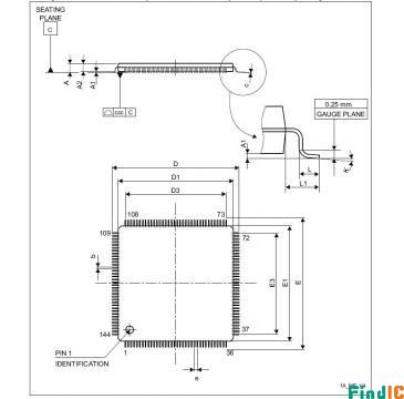 STM32F103ZET6 封装图 STM32F103ZET6 封装图