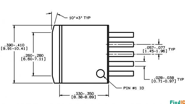 LM2596S 封装图和尺寸 LM2596S 封装图和尺寸