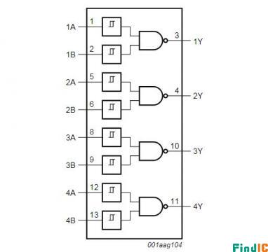 HEF4093BT schematic HEF4093BT schematic
